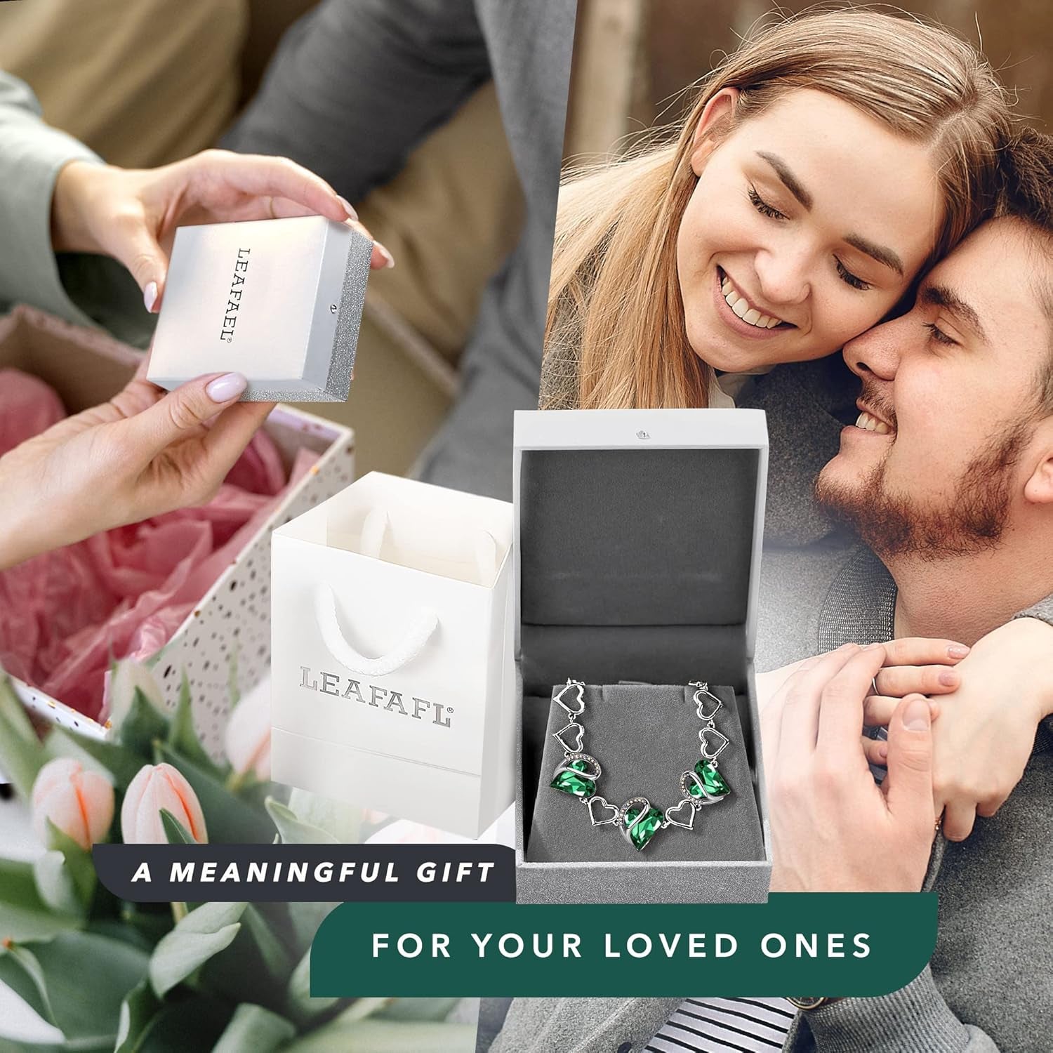 Infinity Love Heart Gift Bracelet for Women, Birthstone or Healing Stone Crystal, Silver Tone Birthday Jewelry for Her, Mom, and Wife, 7-Inch Chain and 2-Inch Extender