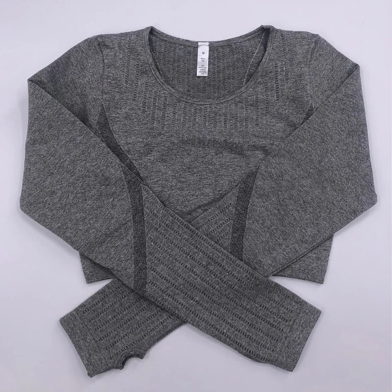 2021 New Active Wear Sets Women Workout Clothes Gym Wear Tracksuits Yoga Jogging Track Outfit Legging Long Sleeves Shirts Suits