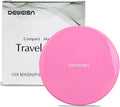 Magnifying Compact Cosmetic Mirror Elegant Compact Pocket Makeup Mirror, Handheld Travel Makeup Mirror with Powerful 10X Magnification and 1X True View Mirror for Travel or Your Purse