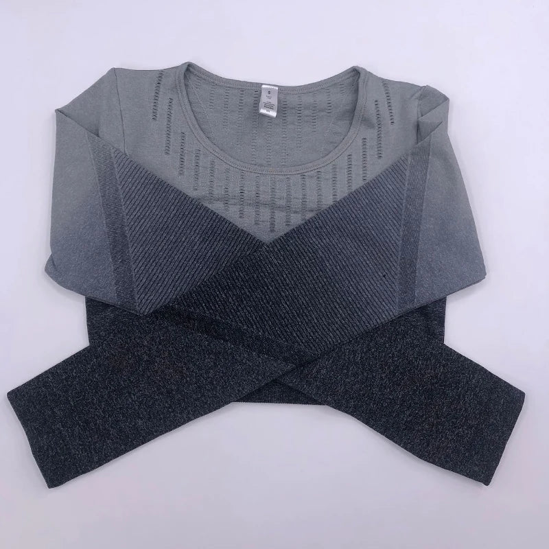 2021 New Active Wear Sets Women Workout Clothes Gym Wear Tracksuits Yoga Jogging Track Outfit Legging Long Sleeves Shirts Suits